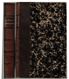 Opéras comiques, Carmen, Cloches de Corneville, Prosper Mérimée, Scribe, musique Georges Bizet, Ambroise Thomas, , dos cuir,