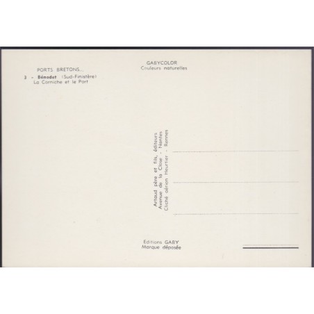 Bénodet, la corniche et le port  - carte postale département 29 Finistère