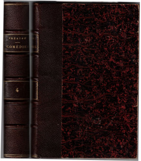 Théâtre, Comédies T4, Le bel Armand Victor Jannet, Emile de Girardin, Le duc Job Léon Laya, Ernest Legouvé,  dos cuir,