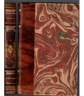 Pensées de Pascal,  texte de l'édition Brunschvicg, 1925 - morale chrétienne, littérature XVIIe siècle, couverture dos cuir