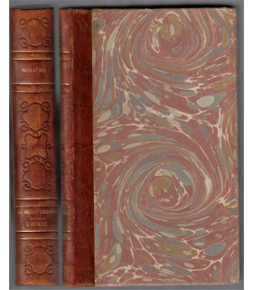 Molière, Le Misanthrope, L'Avare - théâtre, littérature XVIIe s. Gallia, dos cuir,