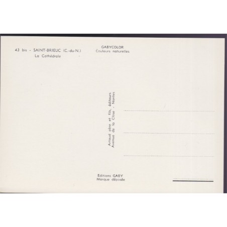 Saint-Brieuc, la cathédrale - carte postale département 22 Côtes-du-Nord