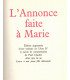 L'annonce faite à Marie, Lettre à une jeune fille allemande, Paul Claudel, 1955 - théâtre XXe s., numéroté