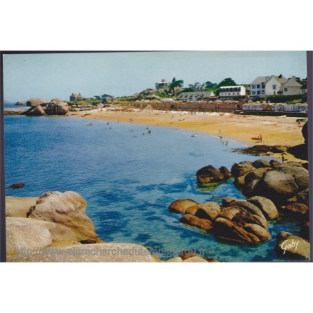 Trégastel, plage de Coz-Pors - carte postale département 22 Côtes-du-Nord