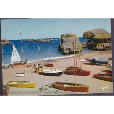 Trégastel, plage de Coz-Pors - carte postale département 22 Côtes-du-Nord