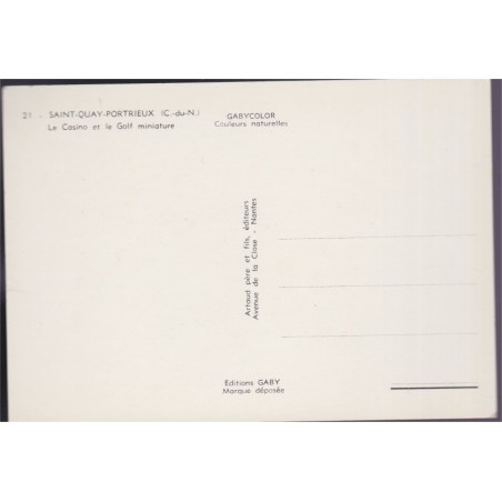 Saint-Quay-Portrieux, le casino - carte postale, département 22, Côtes-du-Nord, casino,