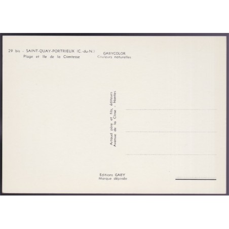 Saint-Quay-Portrieux, plage et île de la Comtesse - carte postale département 22 Côtes-du-Nord