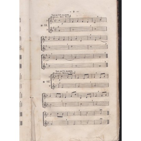 L'école primaire, solfège à deux et trois voix, A. Panseron, 1873 - manuels de musique