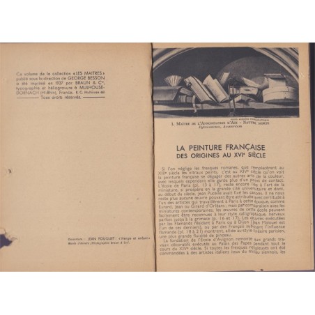 La Peinture française des origines au XVIe siècle, 1937 Germain Bazin - Collection des Maîtres, Braun, peintres