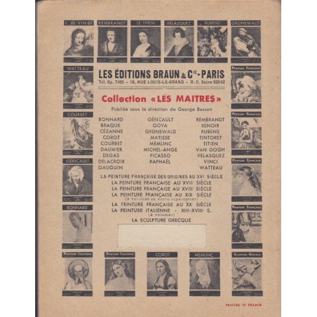 La Peinture française au XIXe siècle volume 3, George Besson - Collection des Maîtres, Braun, peintres