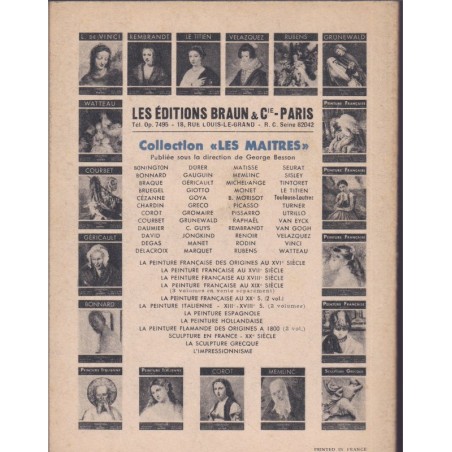 Constantin Guys, Claude Roger-Marx 1949 - Collection des Maîtres, Braun, peintres