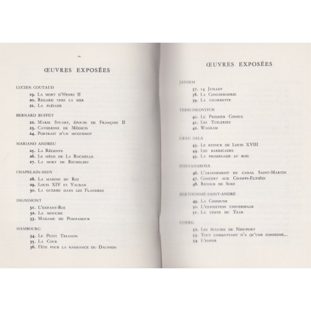 Exposition Histoire de la France et école de Paris, 1962 - peintres, biographies, art