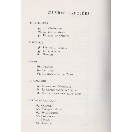 Exposition Histoire de la France et école de Paris, 1962 - peintres, biographies, art