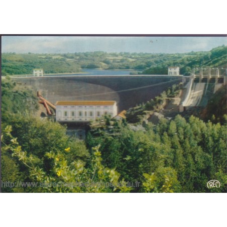 Le déversoir du barrage d'Eguzon - carte postale département 23 la Creuse