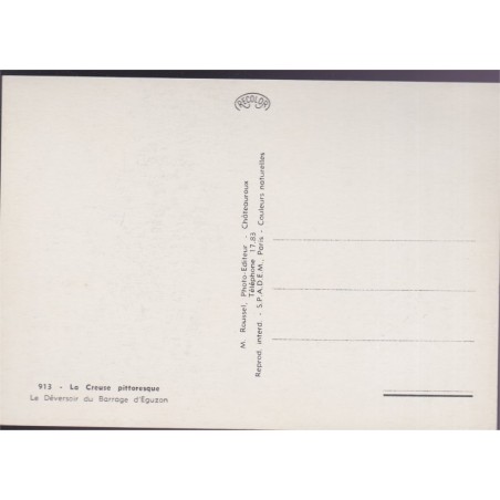 Le déversoir du barrage d'Eguzon - carte postale département 23 la Creuse