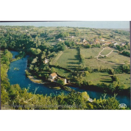 La Creuse et le village du Pin - carte postale département 23 la Creuse