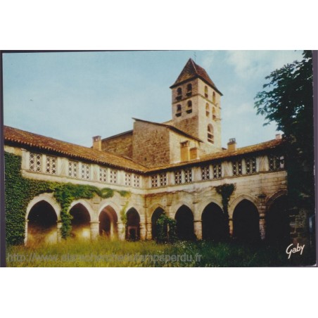 Saint-Jean-de-Côle, cloître Renaissance et Eglise, carte postale département 24, Dordogne - monastère,