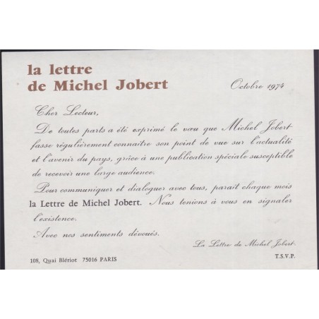 Mémoires d'avenir, Michel Jobert, 1975 - homme politique, Mouvement des Démocrates,