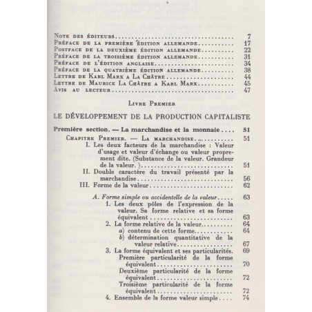 Karl Marx, le Capital, livre premier, 1978 - politique, communisme