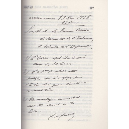 Pour rétablir la vérité, Georges Pompidou, 1982 - politique, Président De Gaulle