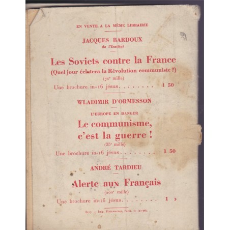 Tous les ouvriers doivent être propriétaires, Comte de Fels, 1936 - communisme, politique
