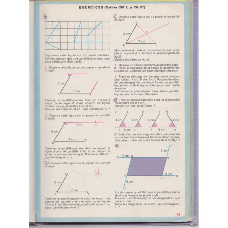 Math CM2, Calcul cours moyen, 1985, Denise et Polle - manuels de mathématiques,