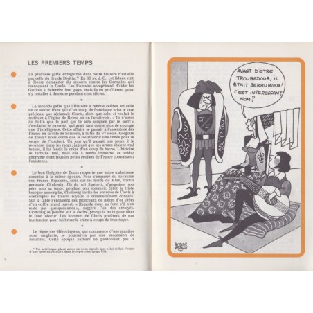 Les gaffes de l'histoire de France, illustrations de Jacques Faizant, 1973 - humour, caricatures politiques,