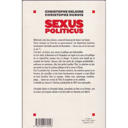 Sexus Politicus, Christophe Deloire et Dubois, 2006 - amours politiques