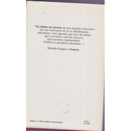 La séance est ouverte, Philippe Balland et Danielle Messager, 1988 - Assemblée Nationale, politique, droit constitutionnel