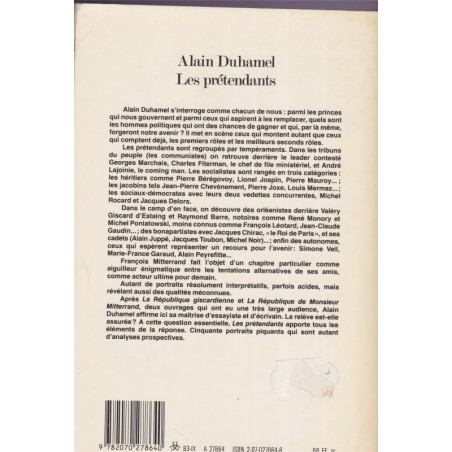 Les prétendants, Alain Duhamel, 1983 - ambition hommes politiques