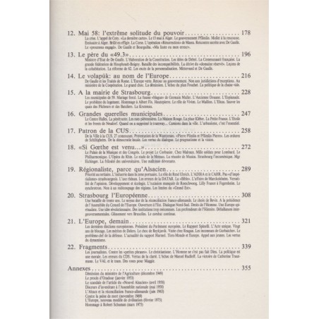 Entretiens avec Pierre Pflimlin, English et Riot, 1989 - politique gaulliste, Alsace Europe