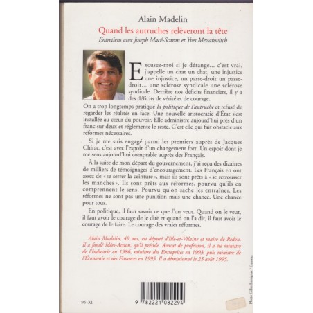 Quand les autruches relèveront la tête, Alain Madelin, 1995 - libéralisme, politique
