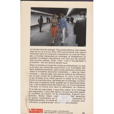 Le pari français, Michel Albert, 1982 - politique, économie, chômage