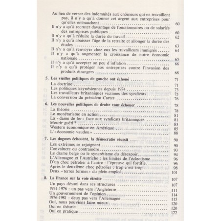 Le pari français, Michel Albert, 1982 - politique, économie, chômage