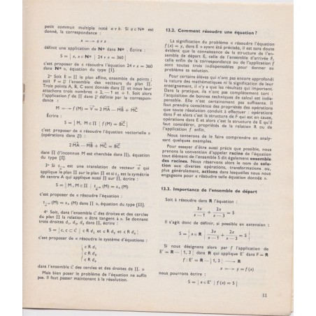 Chantiers mathématiques troisième trimestre, 1966, émission télévision scolaire
