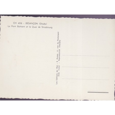 Besançon, le Pont Battant et le quai de Strasbourg - carte postale département 25 Doubs