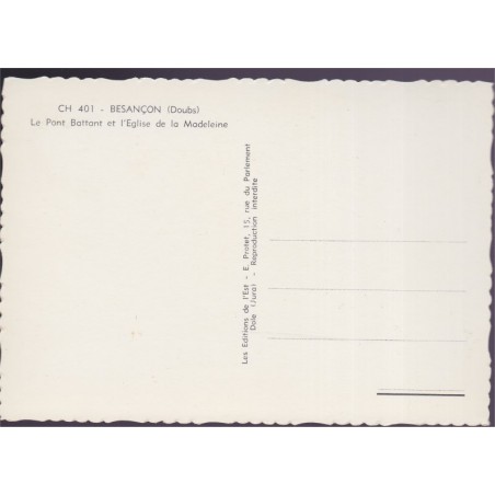 Besançon, le pont battant - carte postale département 25 Doubs