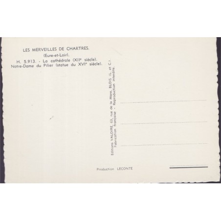 Chartres, la Cathédrale, Notre-Dame du Pilier - carte postale département 28 Eure-et-Loir