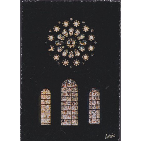 Chartres, la Cathédrale, la Rose ouest - carte postale département 28 Eure-et-Loir