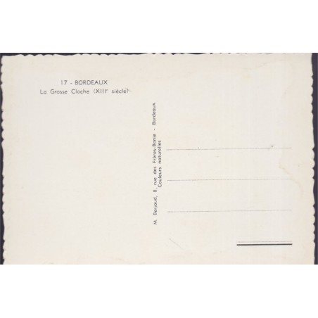 Bordeaux, la grosse cloche - carte postale département 33 Gironde