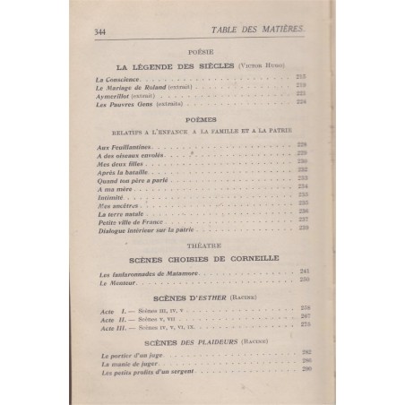 Les nouveaux textes français, classe de 5e, Chevaillier et Audiat, 1941 - manuels de français, littérature