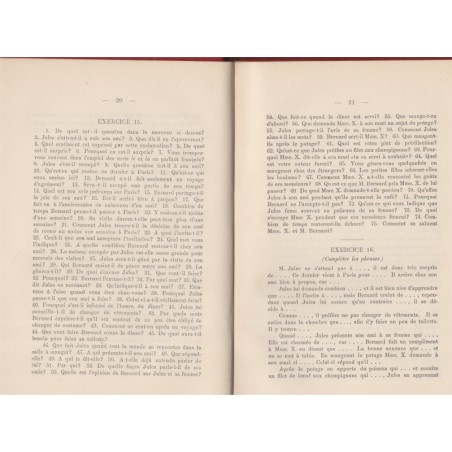 Méthode Berlitz, partie française, deuxième livre, 1900 - manuel de français langue étrangère