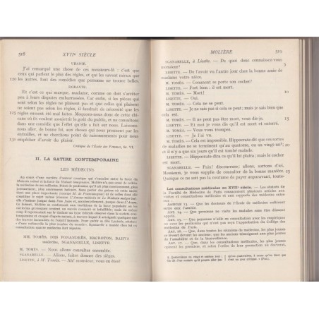 Les textes français XVIIe siècle, classes 3e, 2e et 1ère, Chevaillier et Audiat, 1927 - manuels de français, littérature 17e s