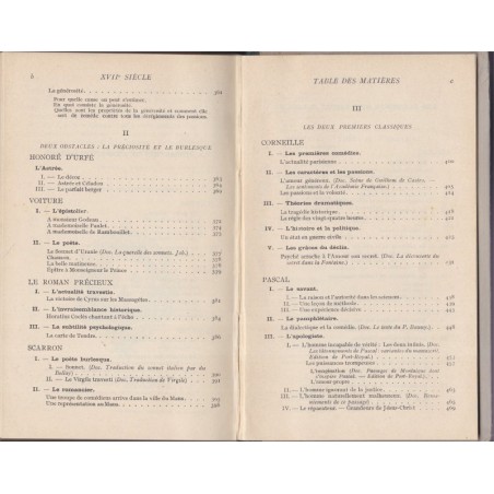 Les textes français XVIIe siècle, classes 3e, 2e et 1ère, Chevaillier et Audiat, 1927 - manuels de français, littérature 17e s
