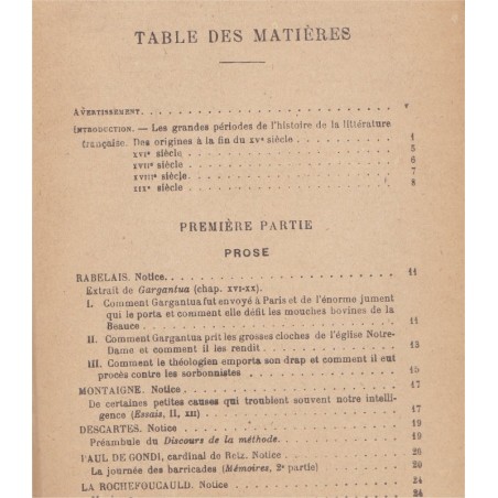 Morceaux choisis des grands écrivains français du XVIe au XIXe s, Albert Cahen, 1921 - manuel de littérature