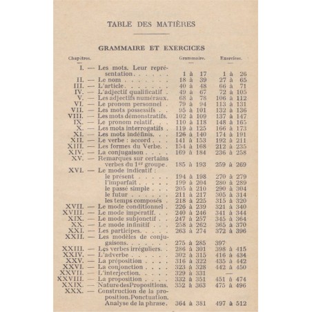 Deuxième grammaire française, cours moyen certificat d'études, Camille Autier, 1940 - manuels de français