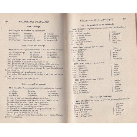 Deuxième grammaire française, cours moyen certificat d'études, Camille Autier, 1940 - manuels de français
