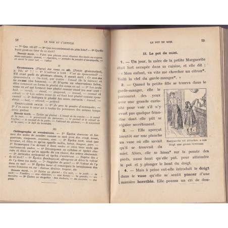 Le Français par les textes, cours élémentaire, Bouillot, 1923 - manuel de français