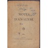 Notes d'analyse, Société générale d'imprimerie Belfort, 1935 - édition rare, grammaire, manuels de français, édition rare