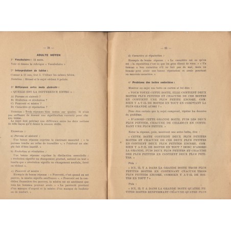 Consignes du test de Terman, 1952 - psychologie, intelligence, édition rare